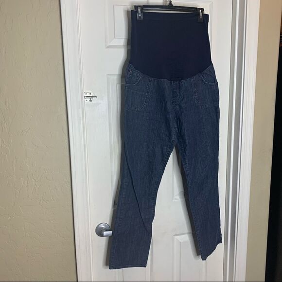 Liz Lange Maternity Jeans Size 8 Full Belly Panel - Picture 3 of 7